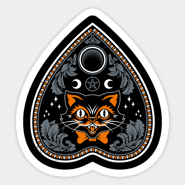 Halloween Cat - Witchcore Goth - Dark Academia - Occult Sticker by Nemons